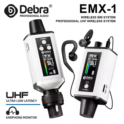 Debra EMX-1 UHF Wireless Monitoring System, Portable Rechargeable Wireless System, Ideal for Stage P
