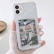 เคส TPU กันกระแทกซองใส่บัตร Slot เคสโทรศัพท์สำหรับ Huawei P40 Pro Y7a Y7P Y9 Prime  Y9s Nova Y61 Y70