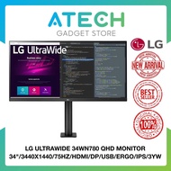 LG ULTRAWIDE 34WN780 QHD MONITOR 34"/3440X1440/5MS/75HZ/HDMI/AMD FREESYNC/DP/USB/ERGO/IPS/3YW/READY STOCK