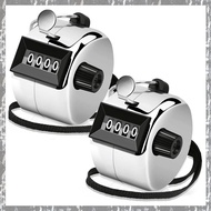 [yinahiut002.ph] 2 Pack Clicker Counter Hand Tally Counter Clicker, 4 Digit Mechanical Palm Click Co