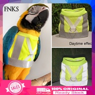 [Ready stock]  Reflective Bird Leash Night Visibility Bird Leash Bird Flight Harness Vest with Leash