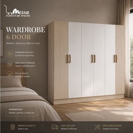 mesra-6door wardrobe / high class wardrobe / wardrobe murah / mix colour wardrobe / cabinet murah / 