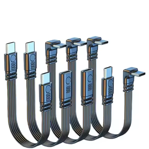 90 Degree USB C Extension Cable Male to Female Type C to Type C 480Mbps 45W Fast Charging Extender D