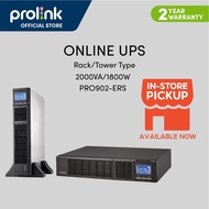 Prolink 2KVA/1800W Pure Sine Wave | Rackmount Online Smart UPS with AVR PRO902-ERS