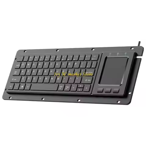 D7YC Industrial Waterproof 64Key Keyboards Featuring Integrated Touchpads for Automation Control Sys