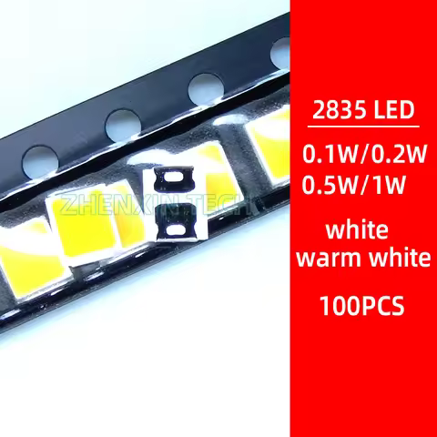 100PCS/LOT 2835 0.1W 0.2W 0.5W 1W SMD LED 3V Lamp Bead White/Warm White SMD LED Bulb Light-Emitting 