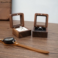 [WoodAron] Jewelry Box Walnut Solid Wood Wedding Ring Box Small Jewelry Storage Table Top MY