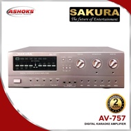 SAKURA AMPLIFIER AV 757 1650watts sakura av-757 amplifier Digital; karaoke mixing amplifier