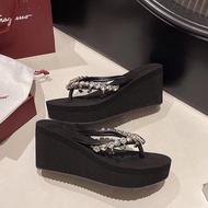 Wedge Gem Sponge, Flip Flops WedgeIngvivi 809-13 Invicta Swarovski Sponge Flip Sandals 7.5cm