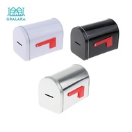 [Gralara] Mailbox Postbox Christmas Modern Metal Mail Insertion Windproof Mail Box Letter Box for Ga