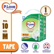 P.Love Standard Adult Tape Diapers M10 / L8+1 / XL8 x 1 Pack