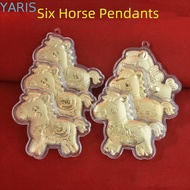 YARIS Golden Horse Accessories, Creative Year of Horse Gold Pony Keychain Accessories, Good Luck Cut