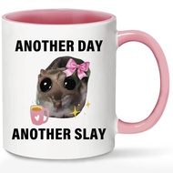 AnotherDayAnotherSlay Coffee Cup，11Ounce Ceramic Cup，Interesting holiday gifts for colleagues、Friend