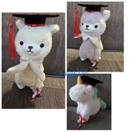 20cm Graduation bear graduation alpaca llama sheep plush toy unicorn graduation bear grad bear plush