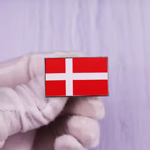 Denmark Flag Pin Brooch Danmark Danish Badge