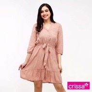 Crissa Woven Printed 3/4 Dress COLT18-0154