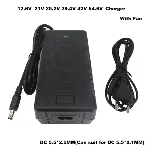 12V 24V 36V 48V Lithium Battery Charger 12.6V 25.2V 29.4V 42V 50.4V 54.6V 10A 5A 4A 3A Li-ion Charge