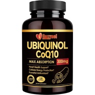 Ubiquinol CoQ10-300mg-Softgels with Vitamin E & Omega 3, Coenzyme Q10 Supplement High Absorption Sup