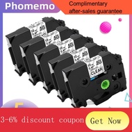 YQ5 Phomemo P3100 Laminated Label Tape AZe-231 Compatible for Brother label maker 6/9/12mm Black on Red/Yellow/Blue/Gree