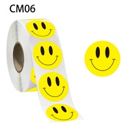 Happy Face Stickers Roll Circle Dots Paper Labels Reward Stickers Teachers Stickers 500 Pieces per R