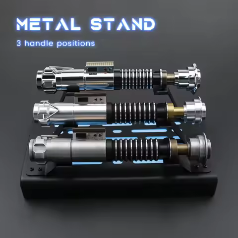 TXQSABER Lightsaber Metal Display Stand Metal Sword Rack Hilt Shelf 3 Handle Positions Bottom Glowin