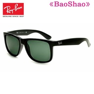 5zhB 【Genuine】ray _ Ban sunglasses Justin 4165 601/71 shiny black Green large 55mm-TT