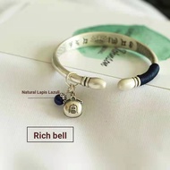 Store Recommended [Ethnic Style] 999 Sterling Silver Bracelet Female Quick Mouth Design Buddhist Sty