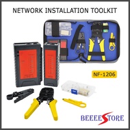 NF-1206 Network Cable Tester 3 In 1 Crimping Tools Rj45 Rj11 Cat5 Lan Network Tool Kit