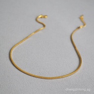 [Spot Goods]Blogger ins Square snake bone chain with a smooth curve, simple and versatile for everyd