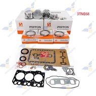 3TNE68 Overhaul Rebuild Kit for Yanmar 3D68E 3TNE68C Piston Rings Full Gasket Kit Engine Parts STD 1