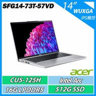 Acer Swift Go SFG14-73T-57VD  CU5125H/16G/512G SSD/14吋觸控AI美型筆電