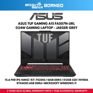 ASUS Tuf Gaming A15 FA507N-URLP024W Laptop - 15.6" FHD IPS 144HZ/R7-7435HS/16GB/512GB/RTX4050/W11
