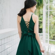 復古風格露肩連衣裙晚禮服晚禮服派對禮服露背