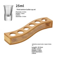 Bamboo Wood Imitation Wood Cup Holder Shooter Glass White Wine Glass Shot Glass B52 Shot Glass Shoot