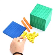 Ten Blosplete Set Kids Math Plaything Math Blos Plastic Base Ten Set Cube Kids Math Plaything Counti
