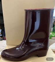 全新日本製 Achilles 防水雨靴 水鞋 酒紅色 rain boots 雨鞋 水鞋