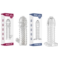 Premium crystal sleeve spike dotted clitoris labium sarung condom reusable beaded protruding duri ri