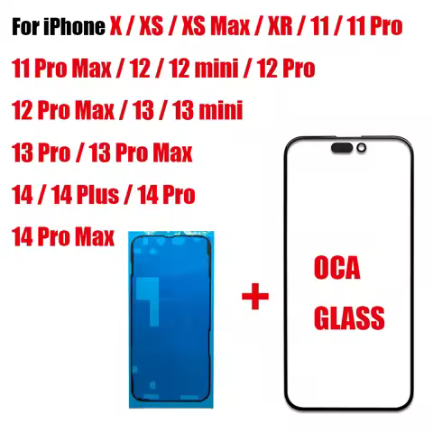 Front Touch Screen Outer + OCA Glass For IPhone 11 12 mini 13 Pro X XS XS Max Panel LCD Display Cove