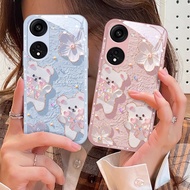 เคส OPPO A79 A78 A98 5G เคส OPPO Reno 11 8T 8Z 7Z 10 Pro Plus 5G เคสการ์ตูนหมีน่ารัก กันกระแทก พร้อม