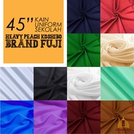 45'' Kain Uniform Sekolah Heavy Peach Koshibo Brand Fuji (Width 45” Heavy Koshibo Textile For School