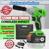 Cordless Impact Wrench 520NM High Torque Brushless Electric Wrench 3in1 Impact Wrench Screwdriver Dr