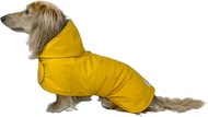Dachshund Raincoat Long Dog Coat Sausage Dog Rain Jacket Doxie Rain Jacket (Small Classic Yellow)