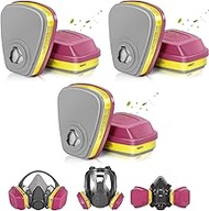 P100 Respirator Filter - 3 Pairs 60923 Respirator Cartridge for Respirator, Particulates Filter Agai