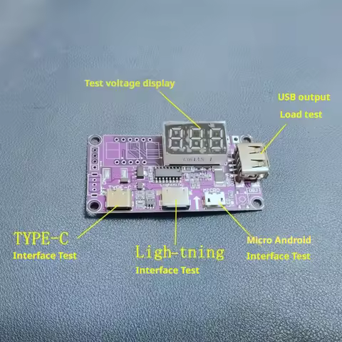 Power Bank Test Board Voltage and Current Meter Test Adapter Test Module Charging Cable Test Meter T