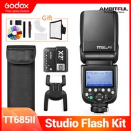 Godox TT685II On-กล้องถ่ายรูปความเร็วสูง2.4G ระบบแฟลช TTL HSS อุปกรณ์เสริมไฟถ่ายรูป Speedlite + Godo
