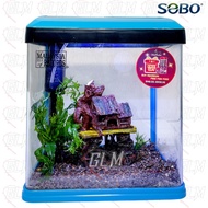 SOBO T-290F/820F Fish Aquarium Fish Tank Set Include Pump Filter Led Light