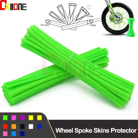 Motocross Motorcycle Wheel Protector Rims Skin Covers Pipe For Kawasaki KX KLX KDX 65 85 100 125 150