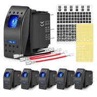 Yacht Switch Waterproof Rocker Switch 24V with Light Rocker Switch 20A