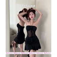 NySecret Sexy Black Halter Mini Dress Korean Style, Party Night Dress, Mini Dress, Party Dress, Wome