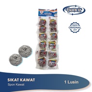 1 Lusin Sabut Kawat Stainless Cuci Piring Anti Karat | Spon Kawat Stainless | Sabut Besi Stainleess